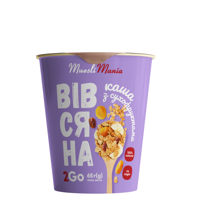 Каша вівсяна з сухофруктами 2 go (6 шт)